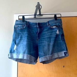 Loft cuffed jean shorts